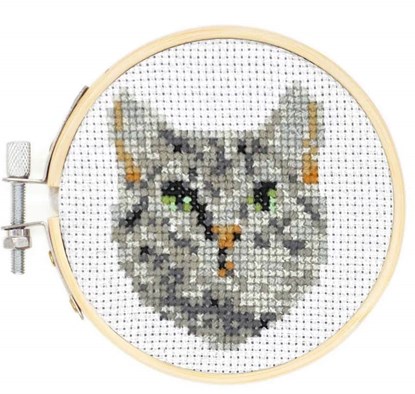 Mini Cross Stitch Borduurset - Kat, niet bekend - Overig - 0612615117334