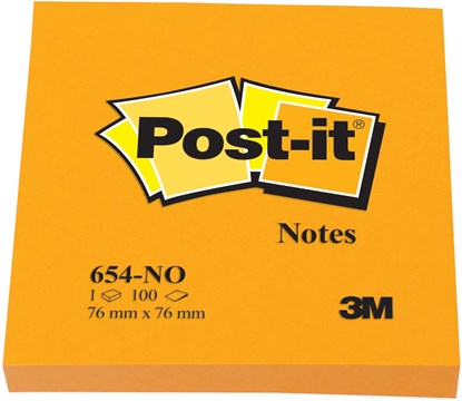 Post-it Notes, 100 vel, ft 76 x 76 mm, neonoranje, niet bekend - Overig - 3134375328517