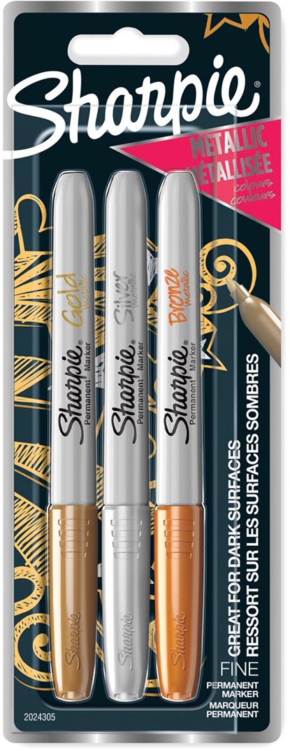 Sharpie permanente marker metallic, blister van 3 stuks, niet bekend - Overig - 3501179860060