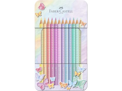 Kleurpotloden Faber-Castell Sparkle pastel 12 stuks in blik etui, niet bekend - Overig - 4005402019106
