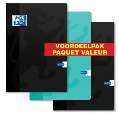 Schrift Oxford School A4 lijn 72pag 80gr 3st ass, niet bekend - Overig - 4006140027613
