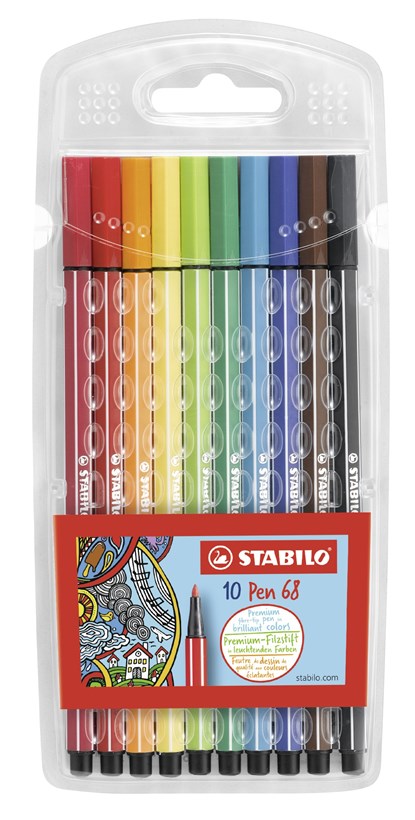 Pen 68, premium viltstift, etui met 10 kleuren, niet bekend - Overig - 4006381327329