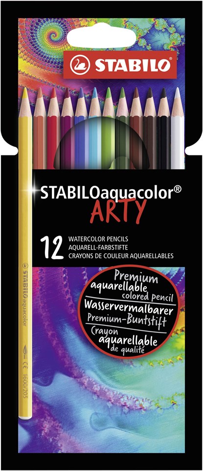 aquacolor, premium aquarel kleurpotlood, ARTY etui met 12 kleuren, niet bekend - Overig - 4006381547185
