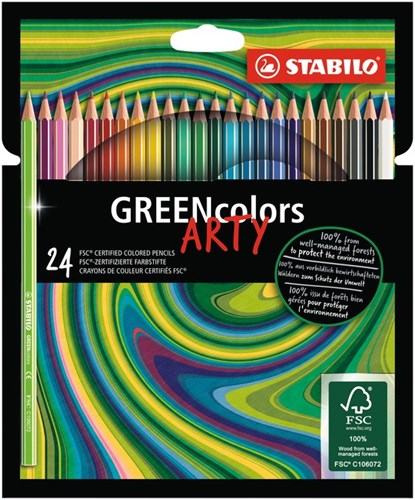 GREENcolors, FSC gecertificeerd kleurpotlood, etui met 24 kleuren, niet bekend - Overig - 4006381547260