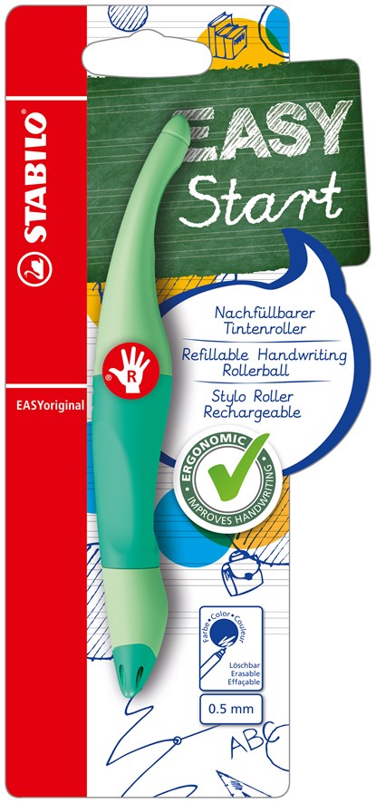 EASYoriginal, ergonomische rollerball, rechtshandig, navulbaar, vleugje mint, per stuk, niet bekend - Overig - 4006381584579