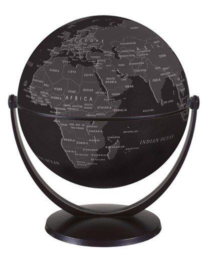 Globe 15 cm zwart gestileerd draai & kantel, niet bekend - Overig - 4028465940187