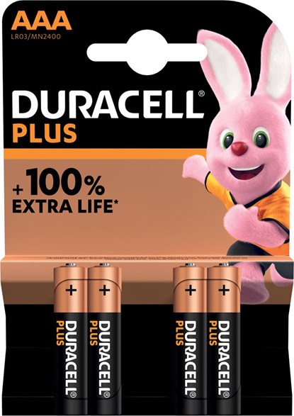 Duracell batterij Plus 100% AAA, blister van 4 stuks, niet bekend - Overig - 5000394141117