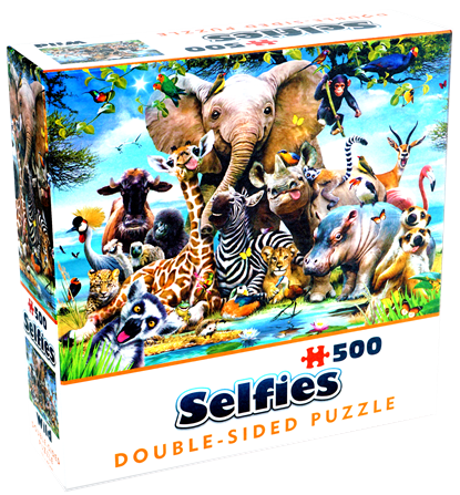 Double-Sided Selfie Puzzles - Wild (500), niet bekend - Overig - 5015766028422