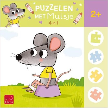 Puzzelen met Muisje 4-In-1-Puzzel (4+6+9+12), niet bekend - Gebonden - 5407009980084