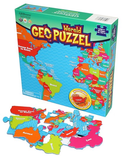GeoPuzzel Wereld 68 stukjes, niet bekend - Gebonden - 5425013061377