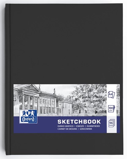 Oxford "Sketchbook" dummyboek, 96 vel, 100 g/m², ft A4, zwart, niet bekend - Overig - 5904017390909