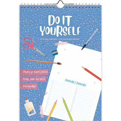Do it Yourself A4 verjaardagskalender, niet bekend - Overig - 8716467158025