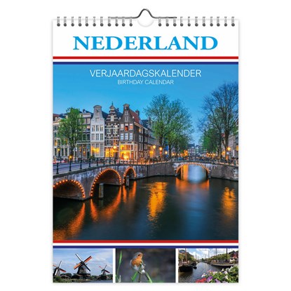Nederland verjaardagskalender A4,  - Overig - 8716467158483