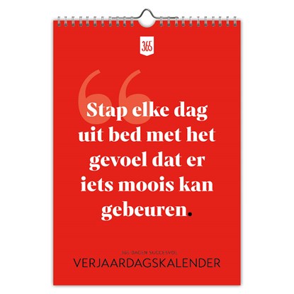 365 Dagen succesvol verjaardagskalender A4 *, niet bekend - Overig - 8716467158629
