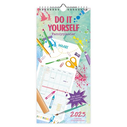 Familienotitiekalender Do It Yourself met stickers (t/m 5 pers) 2025, niet bekend - Overig - 8716467682193