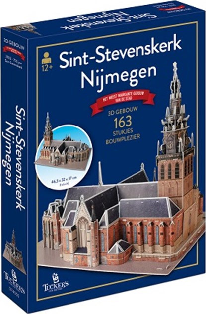 Sint Stevens kerk Nijmegen 3d puzzel 163 stukjes, niet bekend - Overig - 8719189074055