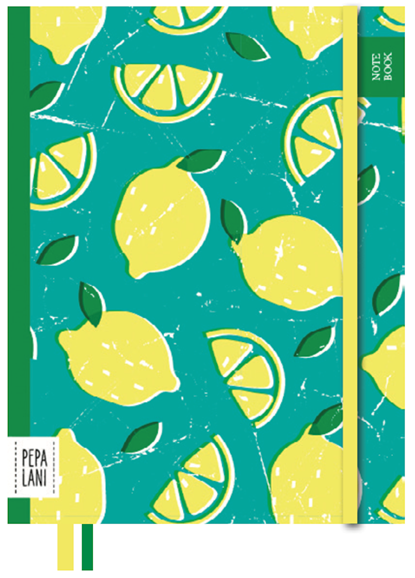 Pepa Lani notebook A5 SpringFlower & Fruity Retro lemon, niet bekend - Overig - 8719497164356