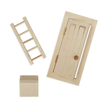 Sam&Julia DIY: MEUBELS / KLEINE MUISDEUR, inclusief stickers om te versieren, kleine brievenbus en envelopjes, in doos, 3+, niet bekend - Overig - 8719689908805