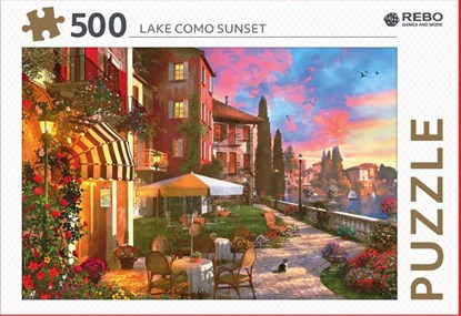 Rebo legpuzzel 500 stukjes - Lake Como sunset, niet bekend - Overig - 8720387822157
