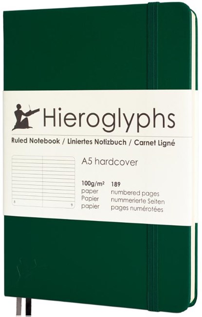Hieroglyphs Notitieboek - A5 Gelinieerd - Groen, niet bekend - Gebonden - 8720938497162