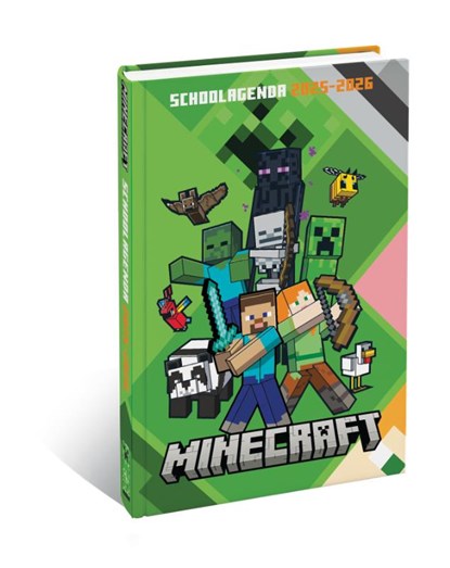 Minecraft Schoolagenda - 2025-2026, niet bekend - Gebonden - 8721042910479