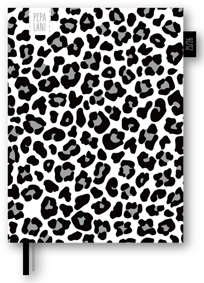 Pepa Lani academic diary A5 2025-2026 Black & White Leopard, niet bekend - Overig - 8721184942383