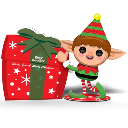 Eugy 3D Model: KERST / KERST ELF 12x3,5x8,7cm, in karton, in box, 6+, niet bekend - Overig - 9421036940015