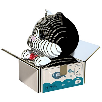 Eugy 3D Model: KATTEN / TUXEDO 7,4x4,1x5,7cm, in karton, in box, 6+, niet bekend - Overig - 9421036940114