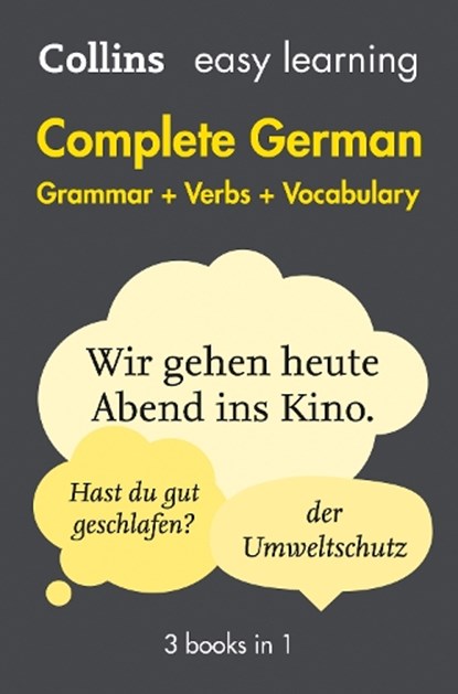 Easy Learning German Complete Grammar, Verbs and Vocabulary (3 books in 1), Collins Dictionaries - Paperback - 9780008141783