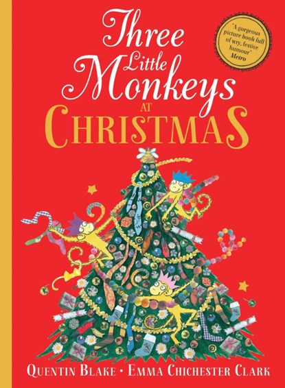 Three Little Monkeys at Christmas, Quentin Blake - Paperback - 9780008413323