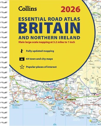 2026 Collins Essential Road Atlas Britain and Northern Ireland, Collins Maps - Gebonden - 9780008719234