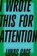I Wrote This For Attention, Lukas Gage - Paperback - 9780008787790