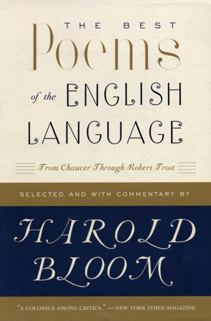 The Best Poems of the English Language, Harold Bloom - Paperback - 9780060540425