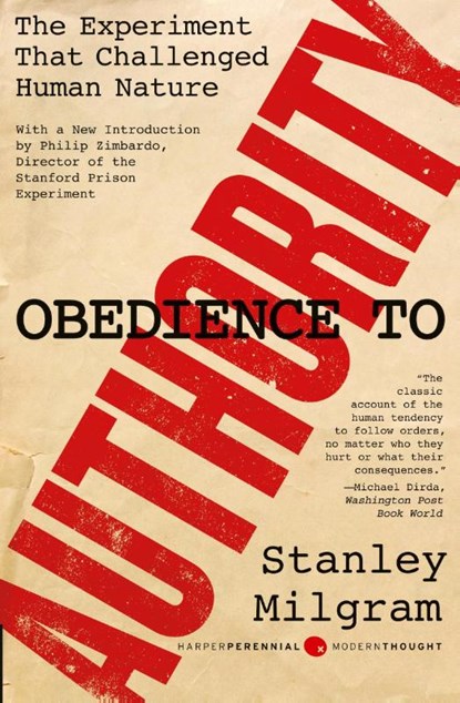 Obedience to Authority, Stanley Milgram - Paperback - 9780061765216