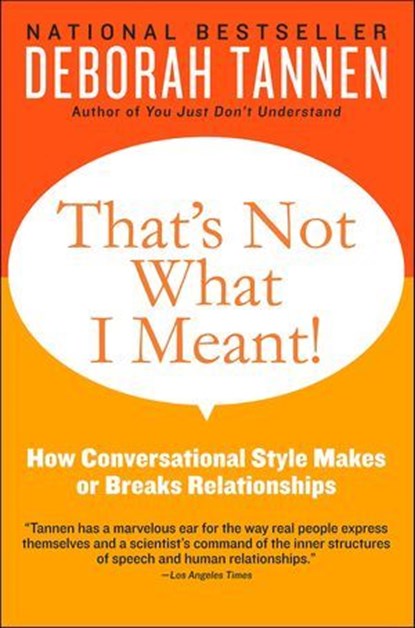 That's Not What I Meant!, Deborah Tannen - Ebook - 9780062210111