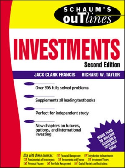 Schaum's Outline of Investments, Jack Clark Francis ; Richard Taylor - Paperback - 9780071348492