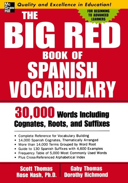 The Big Red Book of Spanish Vocabulary, Scott Thomas - Paperback - 9780071447256