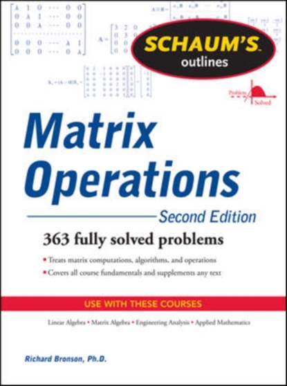 Schaum's Outline of Matrix Operations, Richard Bronson - Paperback - 9780071756044