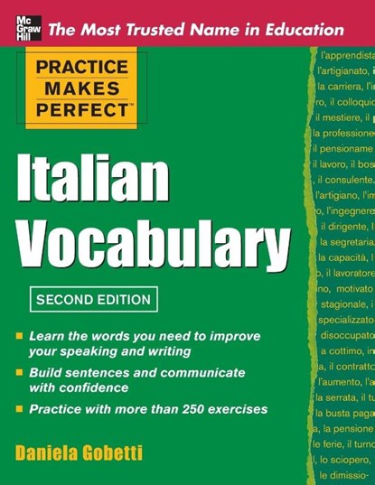 Practice Makes Perfect Italian Vocabulary, Daniela Gobetti - Paperback - 9780071760966