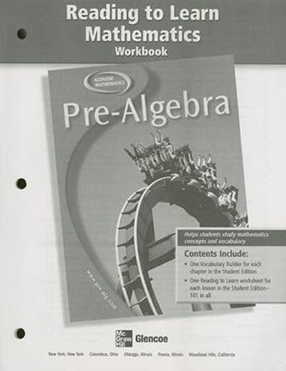 Pre-Algebra Reading to Learn Mathematics Workbook, McGraw Hill - Paperback - 9780078610592