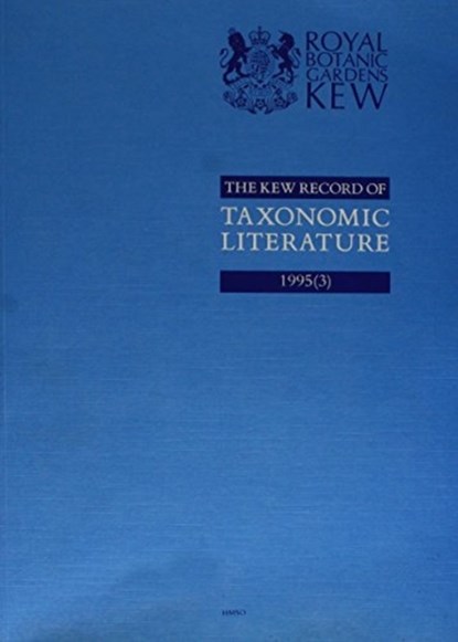 The Kew Record of Taxonomic Literature Relating to Vascular Plants, ROYAL BOTANIC GARDENS,  Kew - Paperback - 9780112501077