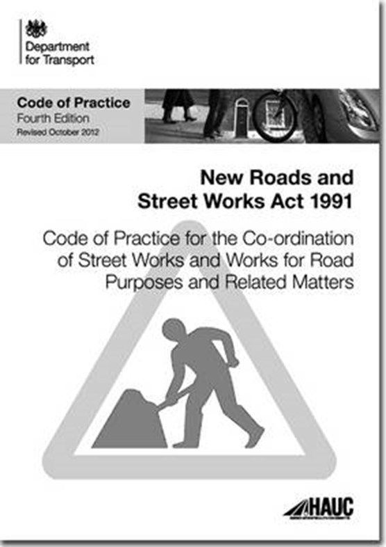 Code of practice for the co-ordination of street works and works for road purposes and related matters
