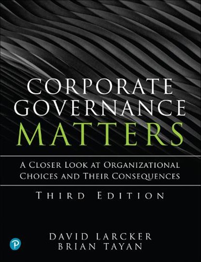 Corporate Governance Matters, David Larcker ; Brian Tayan - Paperback - 9780136660026