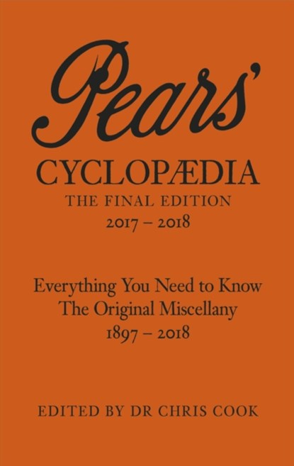 Pears' Cyclopaedia 2017-2018, Chris Cook - Gebonden - 9780141985541