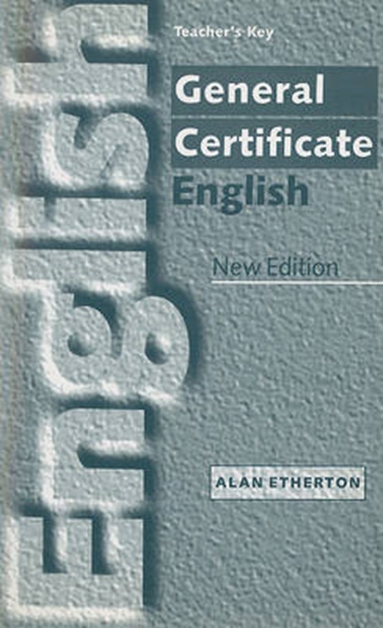 General Certificate English - Teachers Key