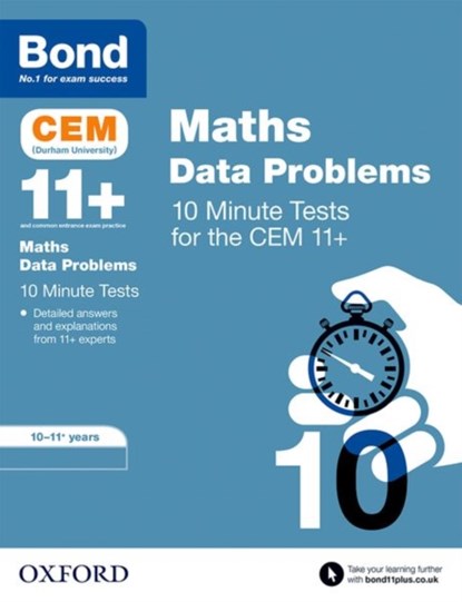 Bond 11+: CEM Maths Data 10 Minute Tests: Ready for the 2024 exam, Giles Clare ; Bond 11+ - Paperback - 9780192767684
