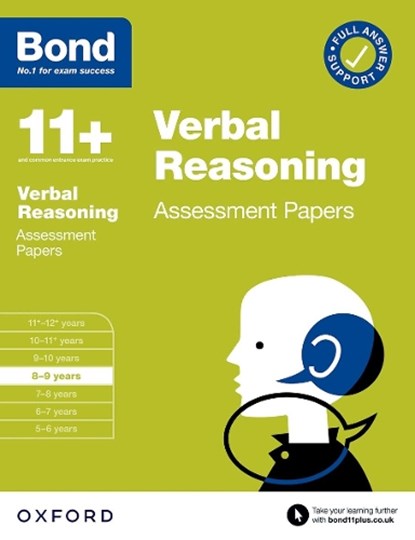 Bond 11+ Verbal Reasoning Assessment Papers 8-9 years (for GL Assessment & other 11 plus exams), Frances Down ; Bond 11+ - Paperback - 9780192779915