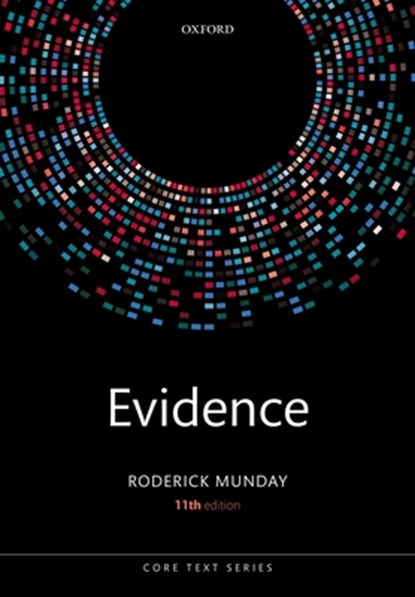 Evidence, Roderick (Reader Emeritus in Law at the University of Cambridge. Fellow Emeritus at Peterhouse Munday - Paperback - 9780192895660