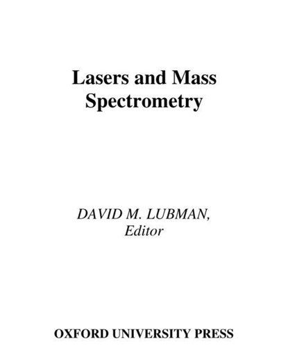 Lasers and Mass Spectrometry, David M. (Associate Professor Lubman - Gebonden - 9780195059298