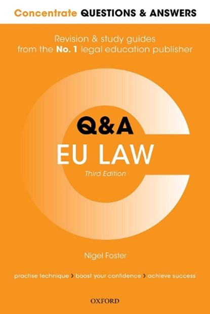 Concentrate Questions and Answers EU Law, Nigel (LLM Degree Academic Director at Robert Kennedy College Foster - Paperback - 9780198853190